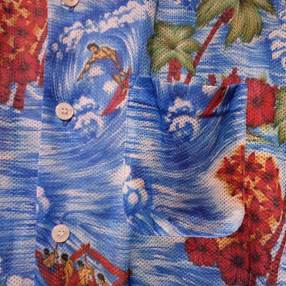 Vintage “Ocean Currents” original special brand aloha shirt - Picture 3 of 5